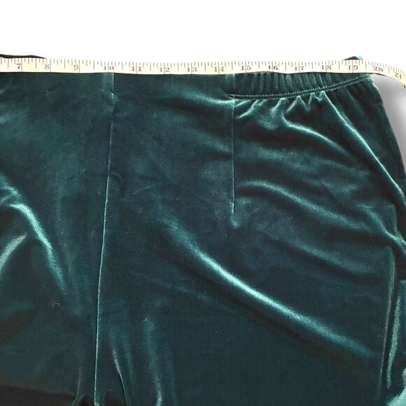 Chico’s Pants NWT Size 3 (XL) Travelers Jasper Wide Leg Velvet No Tummy Forest - Picture 5 of 7